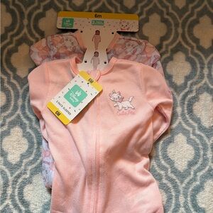 NWT Disney Aristocats Set of 2 Sleeper Set Size 3-6 Months